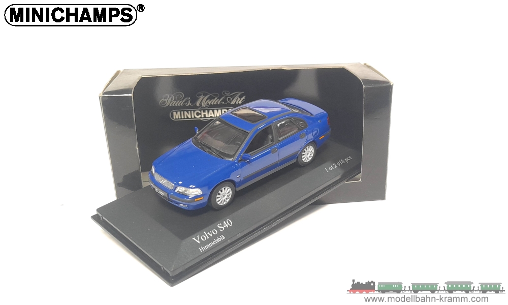 MiniChamps 430171101, EAN 4012138037540: Volvo S40 2000 blau