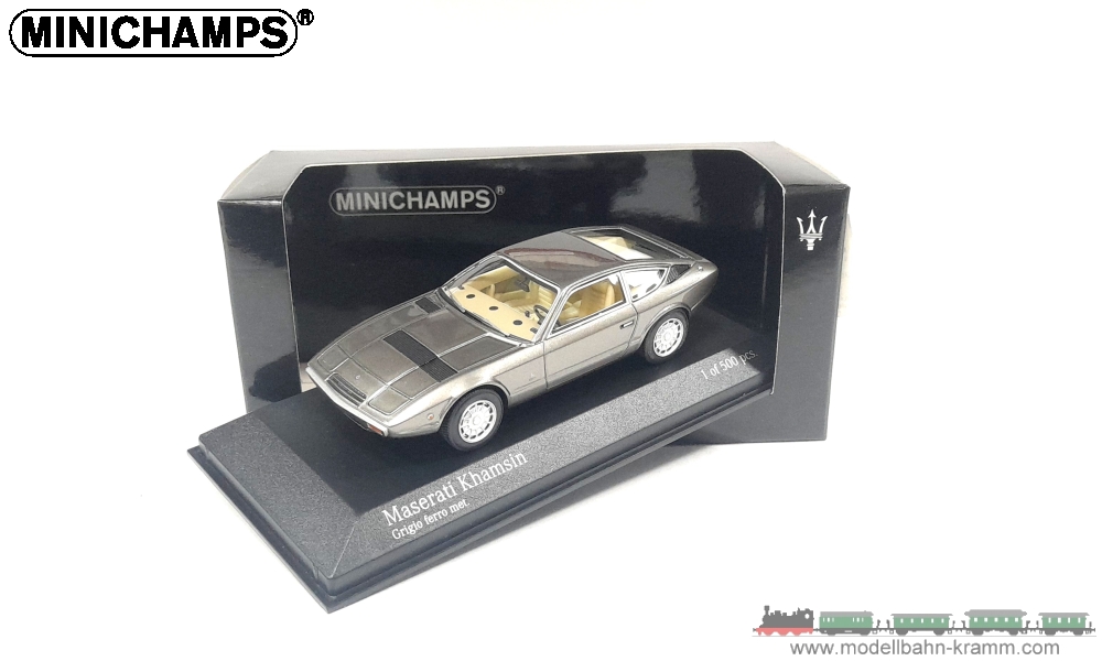 MiniChamps 437123220, EAN 4012138118331: Maserati Khamsin 1977 grau