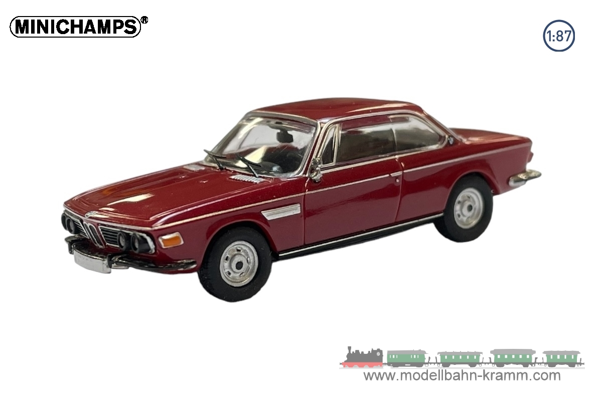 MiniChamps 870020022, EAN 4012138754959: H0/1:87 BMW 3.0 CSI 1971 dunkelrotmetallic