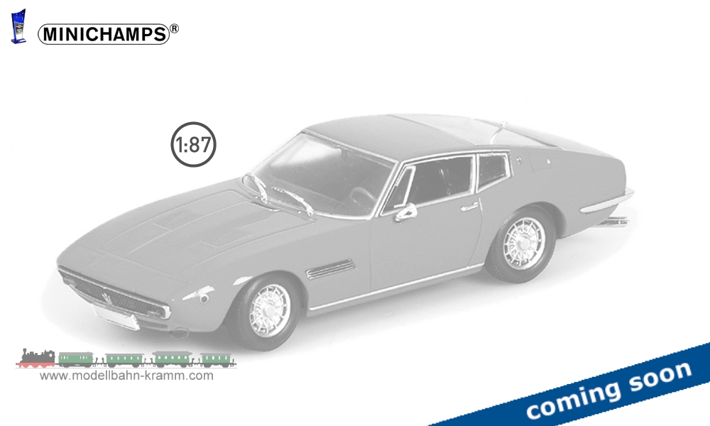 MiniChamps 870123022, EAN 4012138755345: H0/1:87 Maserati Ghibli Coupé schwarz 1969