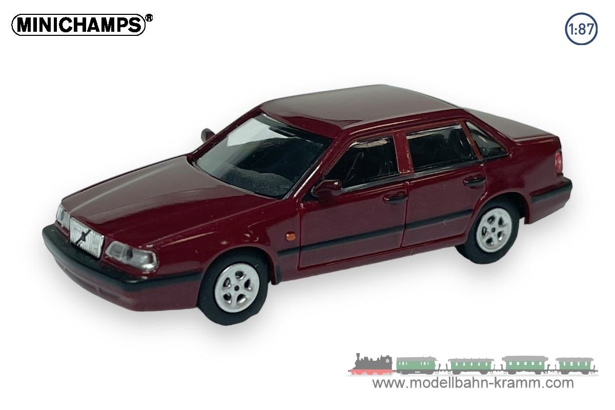 MiniChamps 870171100, EAN 4012138755604: H0/1:87 Volvo 850 Limousine rotmetallic 1994