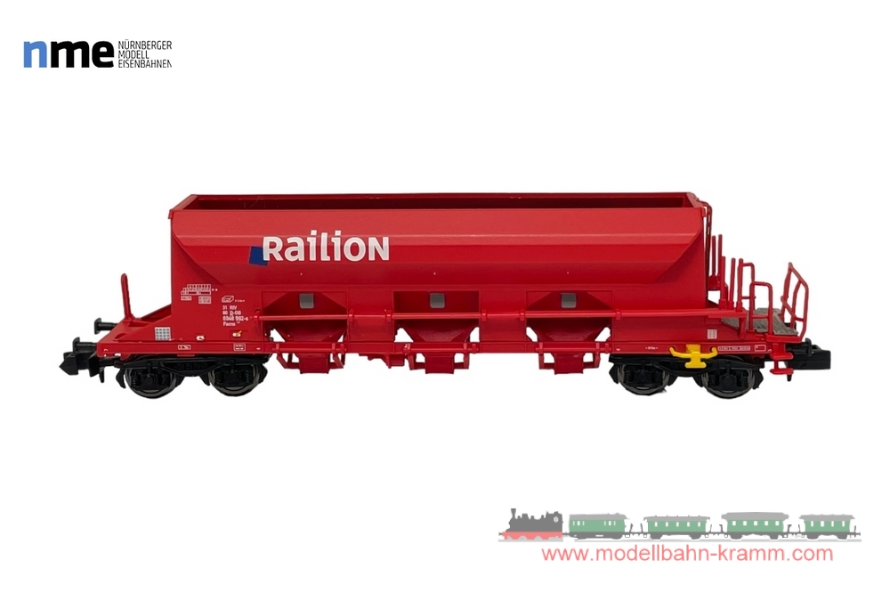 NME Nürnberger Modell-Eisenbahn 202507, EAN 4260365910512: N Kies- und Schotterwagen Facns 133, verkehrsrot, DB Railion
