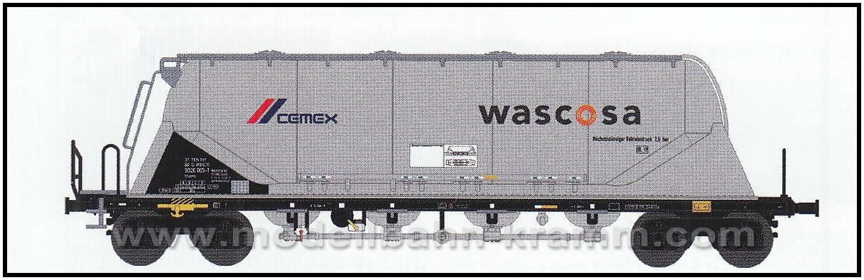 NME Nürnberger Modell-Eisenbahn 203623, EAN 4260365913049: N Staubsilowagen Wascosa-Cemex