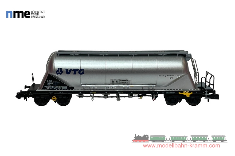 NME Nürnberger Modell-Eisenbahn 203625, EAN 4260365913063: N Staubsilowagen Uacns VTG, silber VI