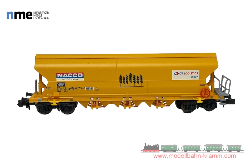 NME Nürnberger Modell-Eisenbahn 211670, EAN 4251921802914: N Getreidewagen Tagnpps 101m³ OT-Logistics, orange, NACCO, 1. Betr.nr.