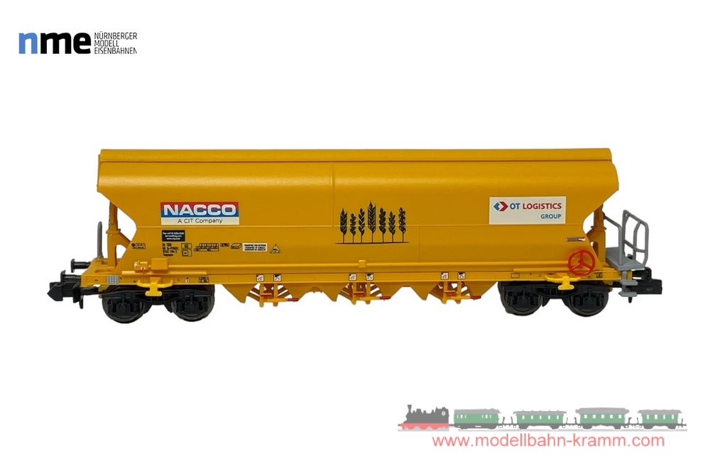 NME Nürnberger Modell-Eisenbahn 211671, EAN 4251921802921: N Getreidesilowagen Tagnpps 101m³ OT-Logistics, orange, NACCO, 2. Betr.nr.