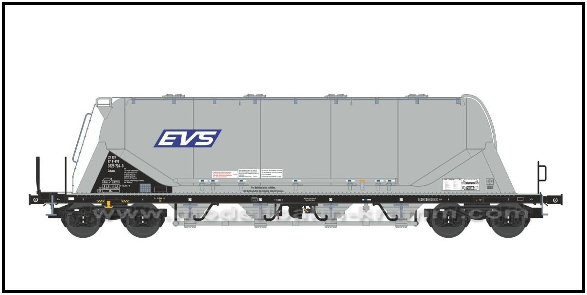 NME Nürnberger Modell-Eisenbahn 503870, EAN 4260365915678: H0 AC Staubsilowagen Uacns  EVS