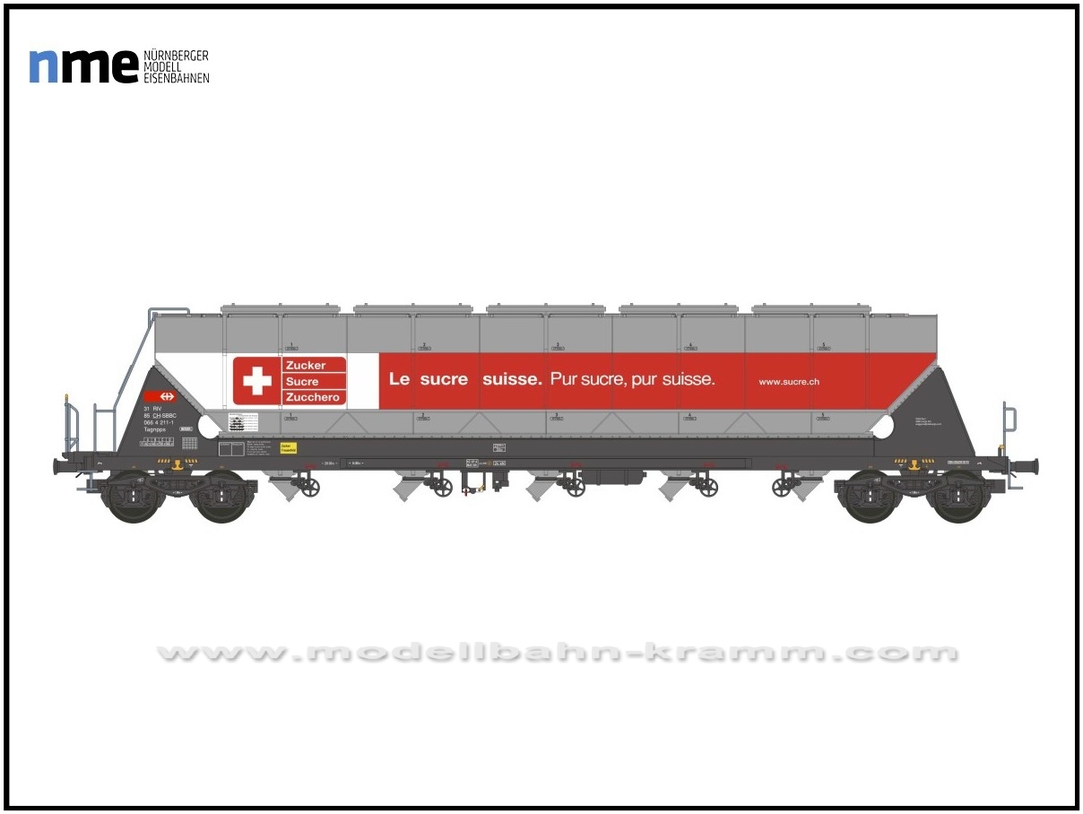 NME Nürnberger Modell-Eisenbahn 510666, EAN 4260365914701: H0 AC Getreidewagen Tagnpps 96,5m³