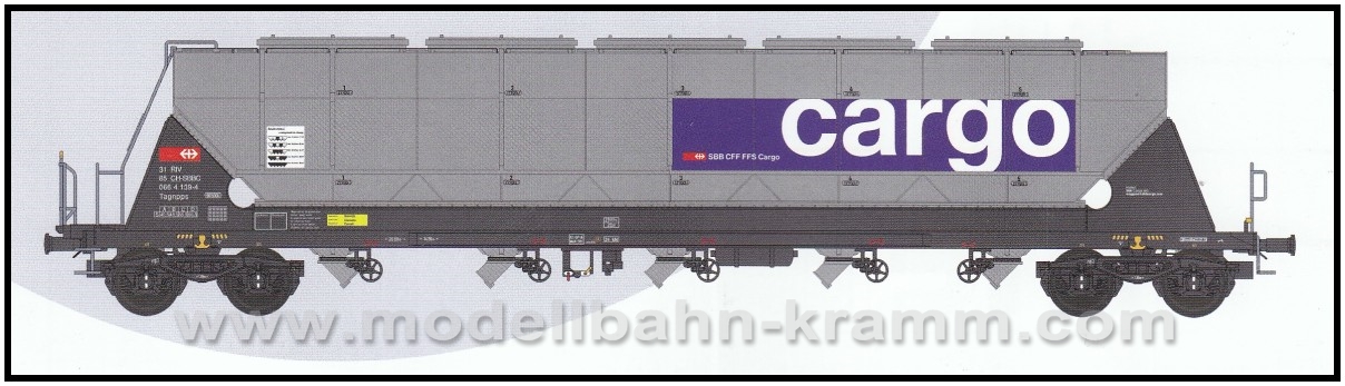 NME Nürnberger Modell-Eisenbahn 510670, EAN 4260365914800: H0 AC Silowagen Getreide silber SBBCargo