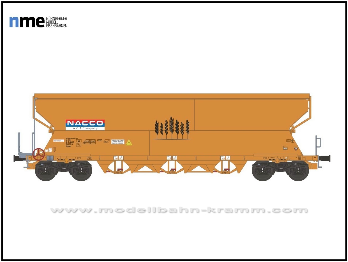 NME Nürnberger Modell-Eisenbahn 511616, EAN 4260365919485: H0 DC Getreidewagen Tagnpps 101m³