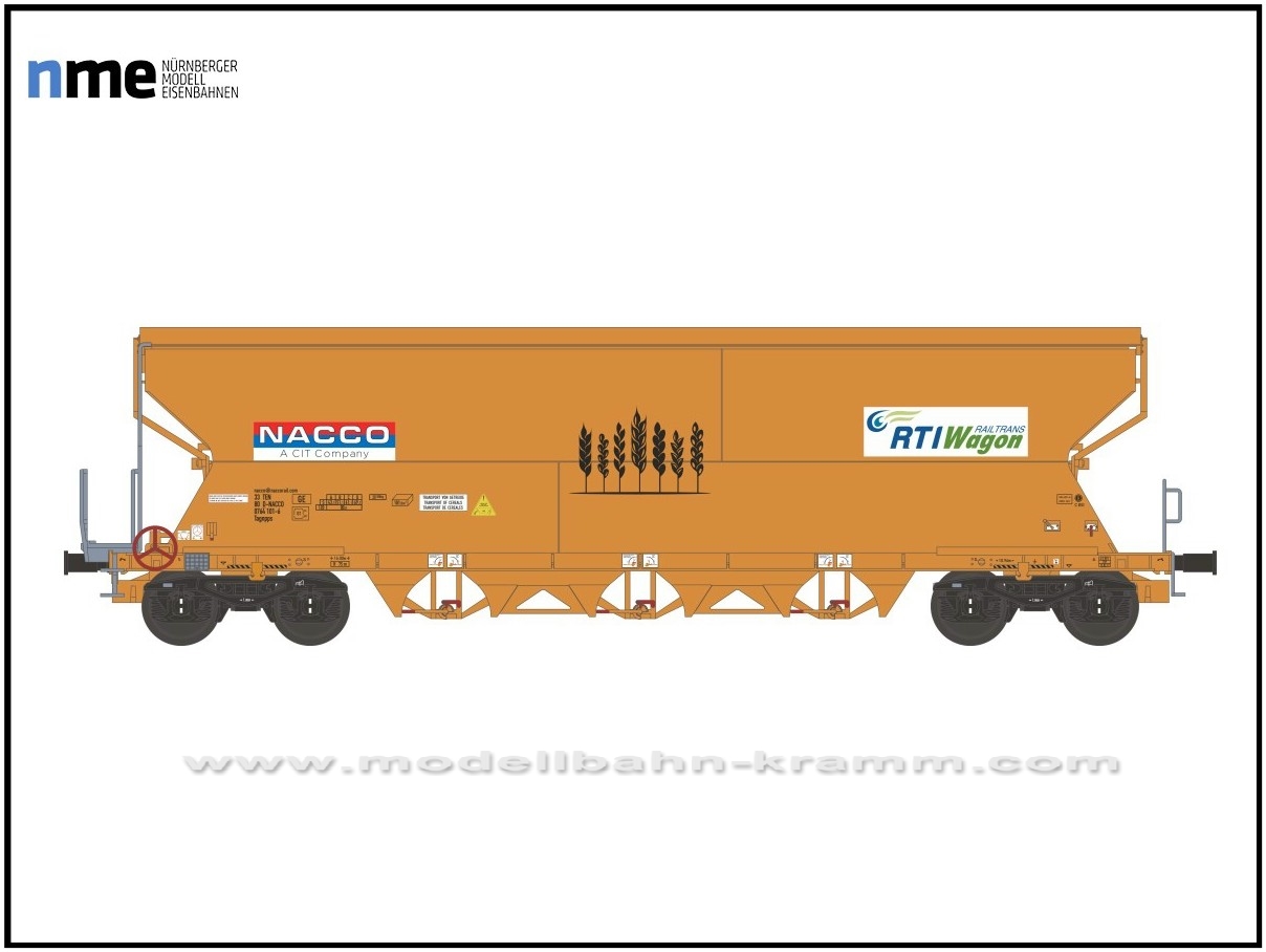 NME Nürnberger Modell-Eisenbahn 511676, EAN 4260365916149: H0 AC Getreidewagen Tagnpps 101m³