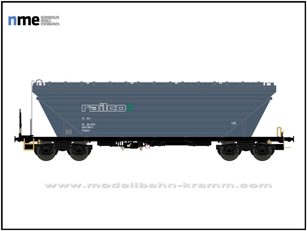 NME Nürnberger Modell-Eisenbahn 513610, EAN 4260365918044: H0 DC Getreidewagen Uagpps 80m³