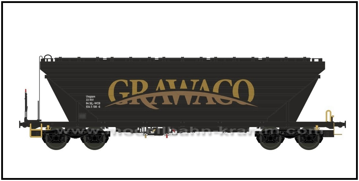 NME Nürnberger Modell-Eisenbahn 513650, EAN 4260365918785: H0 AC Getreidewagen Grawaco