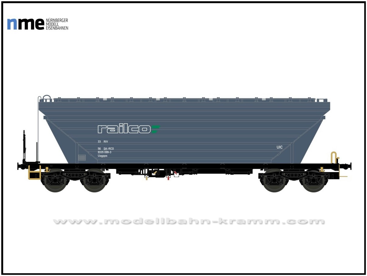 NME Nürnberger Modell-Eisenbahn 513660, EAN 4260365919591: H0 AC Getreidewagen Uagpps 80m³