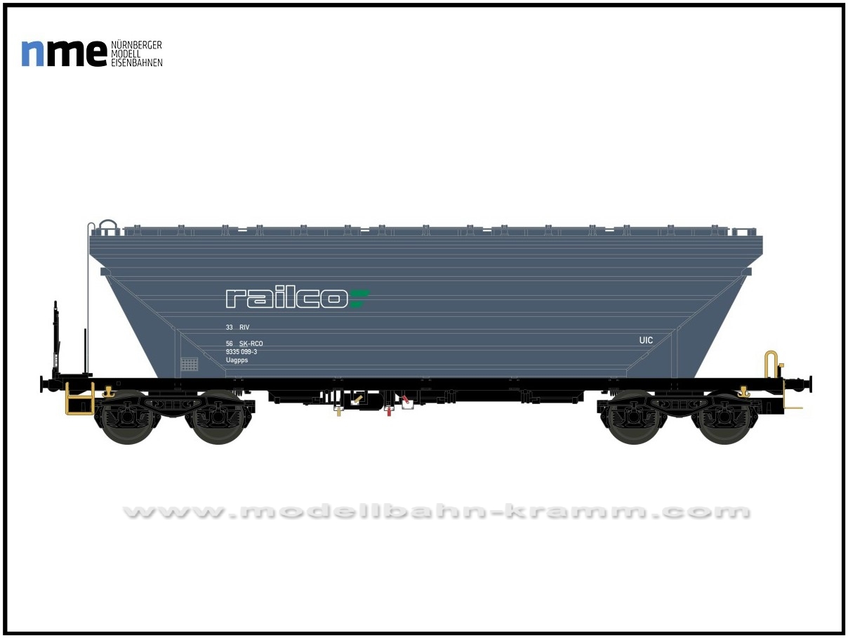 NME Nürnberger Modell-Eisenbahn 513661, EAN 4260365919607: H0 AC Getreidewagen Uagpps 80m³