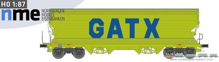 H0 DC Getreidewagen Tagnpps 95m³ GATX, neongrün, geänd. Wag.nr. VI