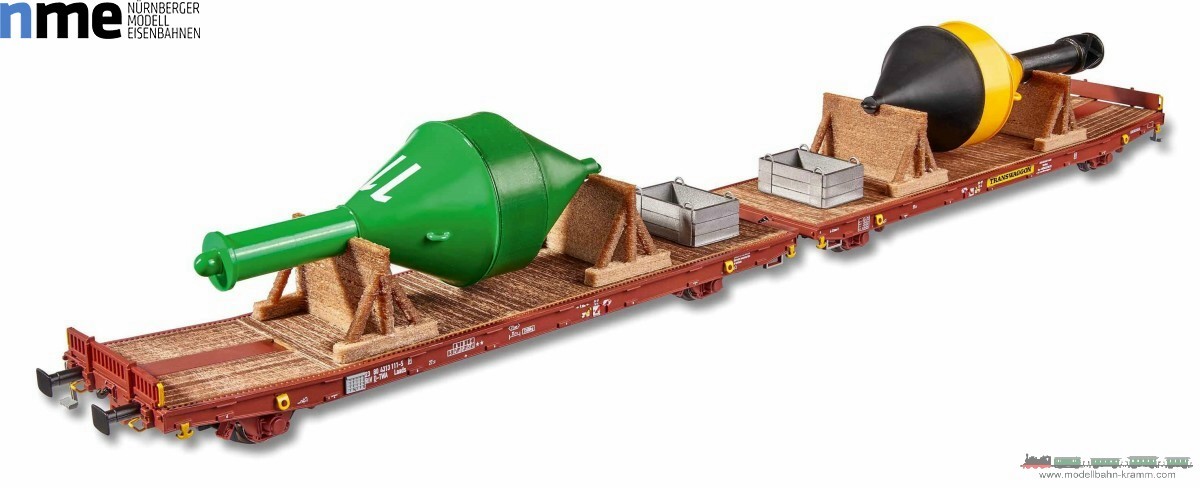 NME Nürnberger Modell-Eisenbahn 533650, EAN 4251921801658: H0 AC Flachwageneinheit Laads TWA 1060