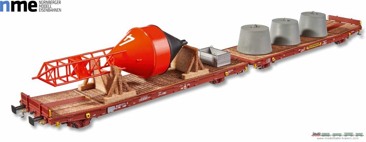 NME Nürnberger Modell-Eisenbahn 533651, EAN 4251921801665: H0 AC Flachwageneinheit Laads TWA 1060