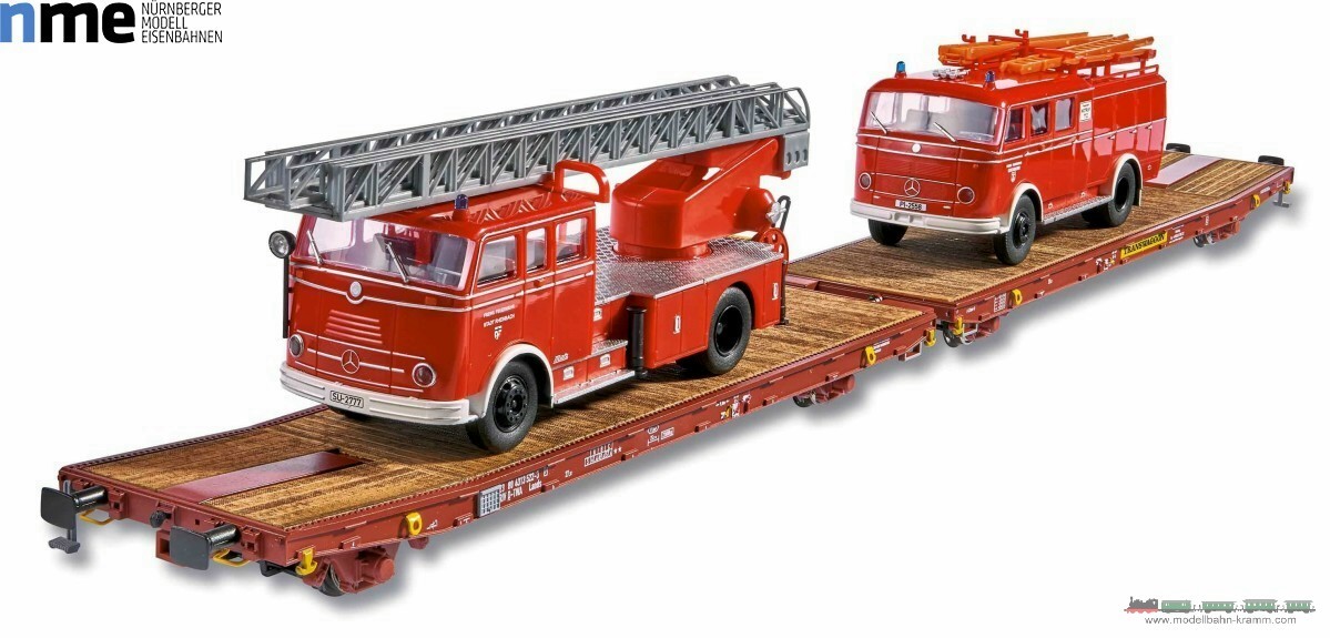 NME Nürnberger Modell-Eisenbahn 533654, EAN 4251921801672: H0 AC Flachwageneinheit Laads TWA 1060