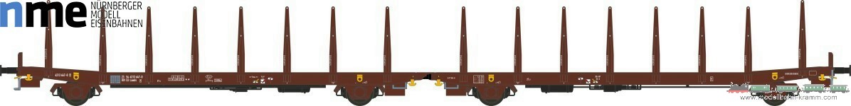 NME Nürnberger Modell-Eisenbahn 534650, EAN 4251921801740: H0 AC Flachwageneinheit Laads TWA 1060