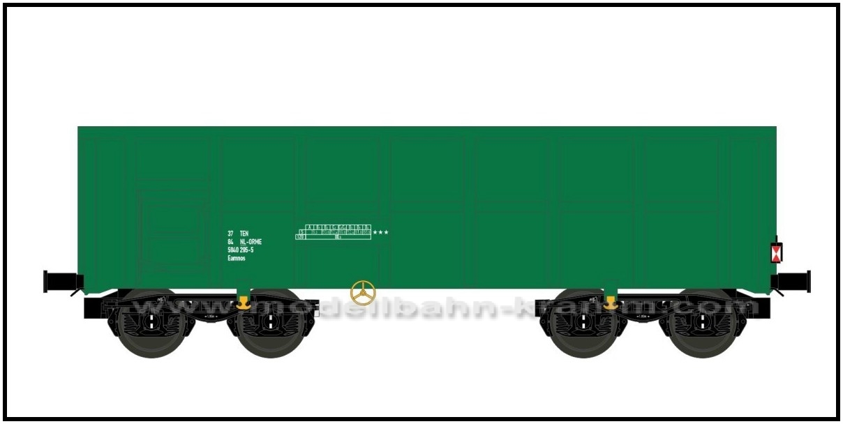 NME Nürnberger Modell-Eisenbahn 540695, EAN 4260365918419: H0 AC Güterwagen Eamnos On Rail