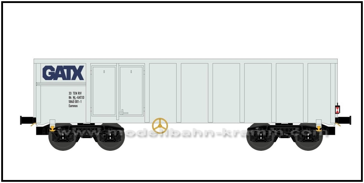 NME Nürnberger Modell-Eisenbahn 541695, EAN 4260365918556: H0 AC Güterwagen Eamnos GATX ZS