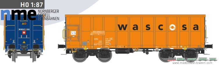 H0 DC Offener Güterwagen Eamnos 57m³ WASCOSA, orange/blau, geänd. Wag.nr. VI
