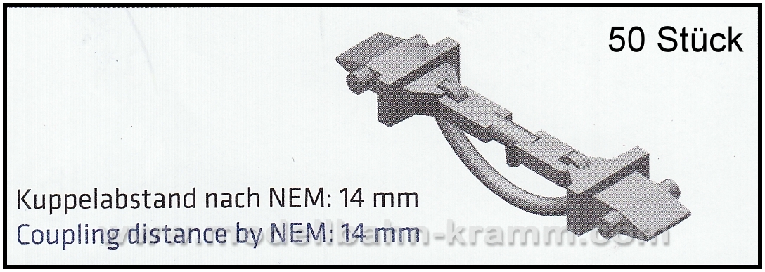 NME Nürnberger Modell-Eisenbahn 900004, EAN 4260365916408: N 50 St. starre Kupplungen