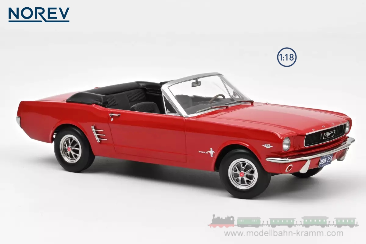 Norev 182810, EAN 3551091828105: 1:18 Ford Mustang Cabrio 1966 rot