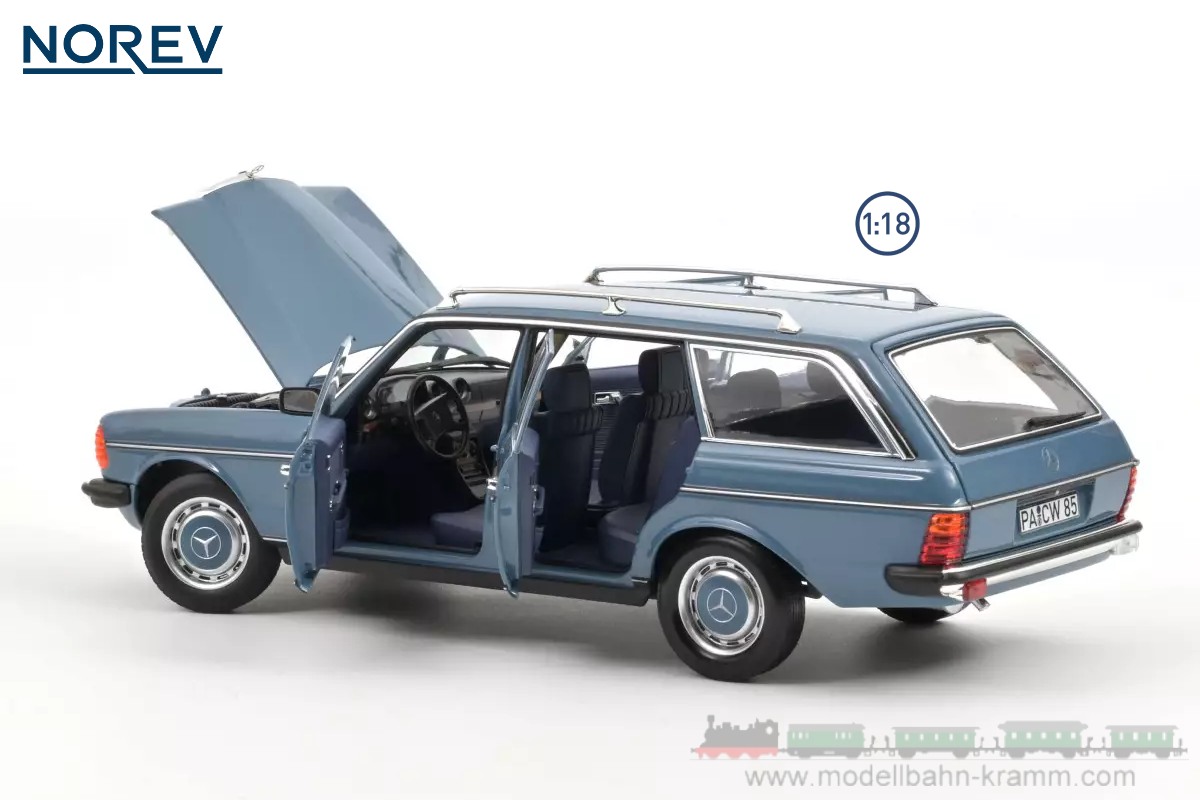 Norev 183737, EAN 2000075543103: 1:18 Mercedes-Benz 200 T (W123) 1980 Blau