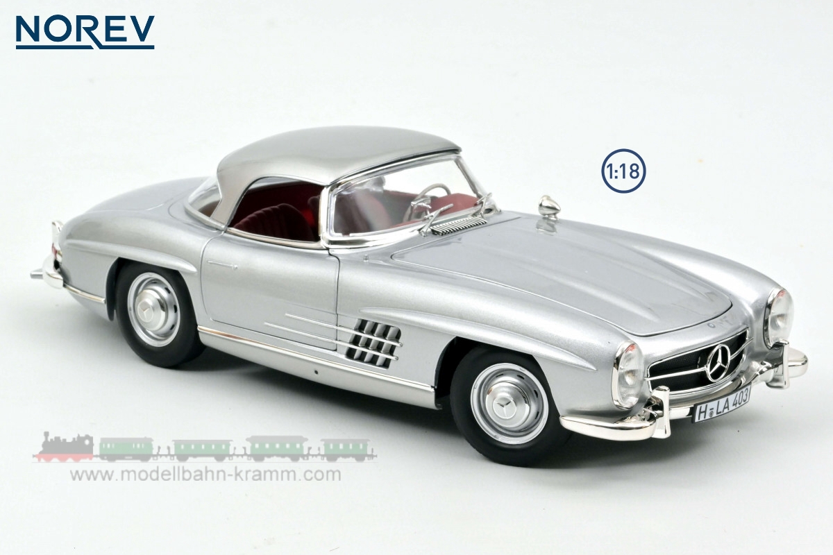 Norev 183890, EAN 3551091838906: 1:18 Mercedes-Benz 300 SL Roadster 1957 silber