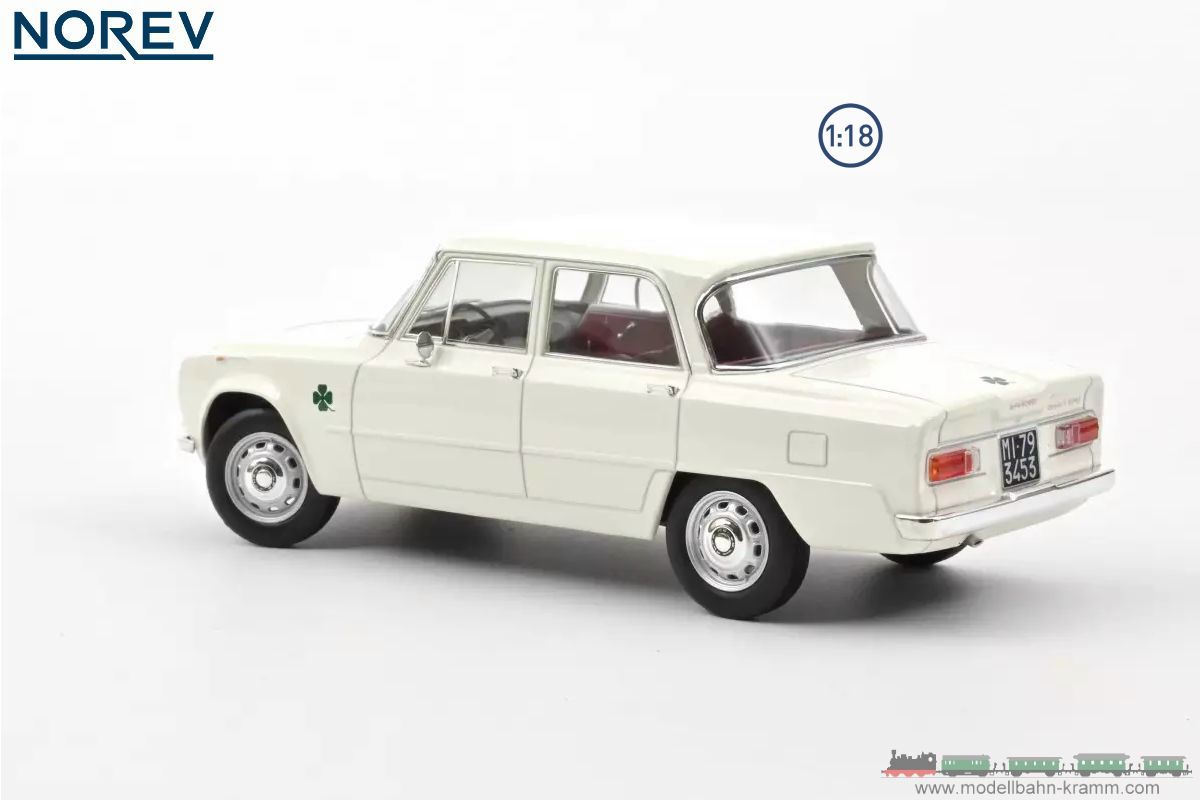 Norev 187970, EAN 3551091879701: 1:18 Alfa Romeo Giulia Ti Super 1963 weiß