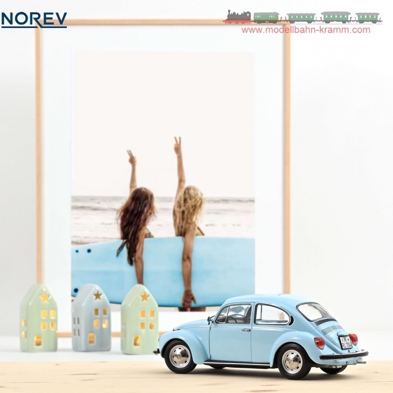 Norev 188532, EAN 2000075637581: 1:18 VW Käfer 1303 1973 lichtblau