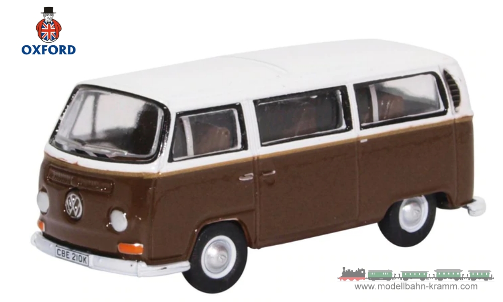 Oxford 76VW029, EAN 2000075013064: 1:76 VW T2 braun/weiß