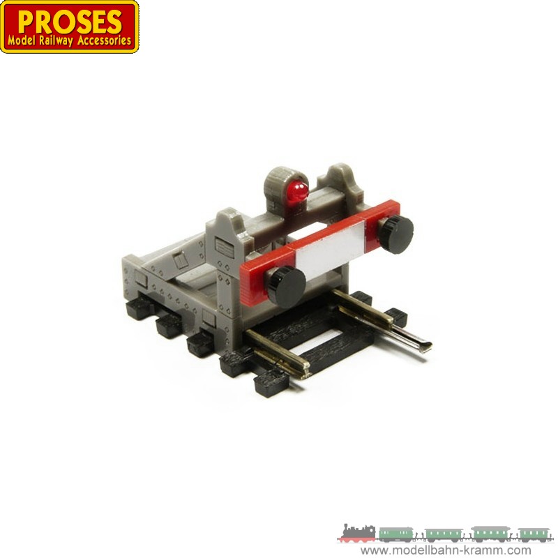 Proses PBFH003, EAN 2000008637022: H0 Prellbock grau DC bel./dig