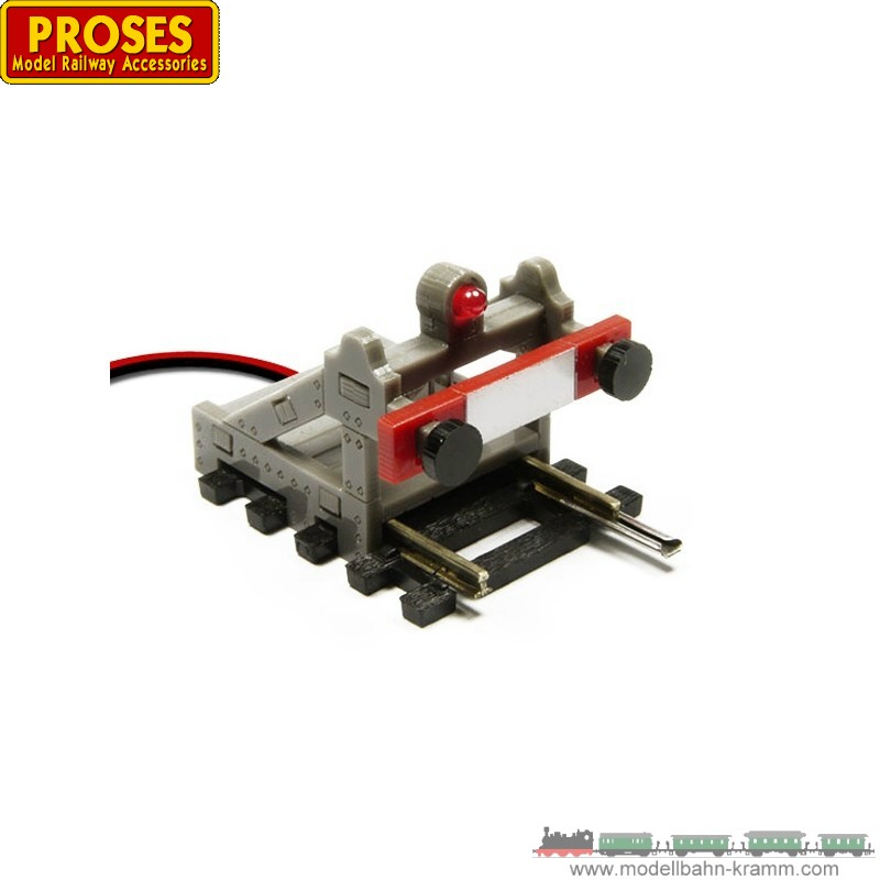 Proses PBFH004, EAN 2000008637039: H0 Prellbock grau DC bel./dig