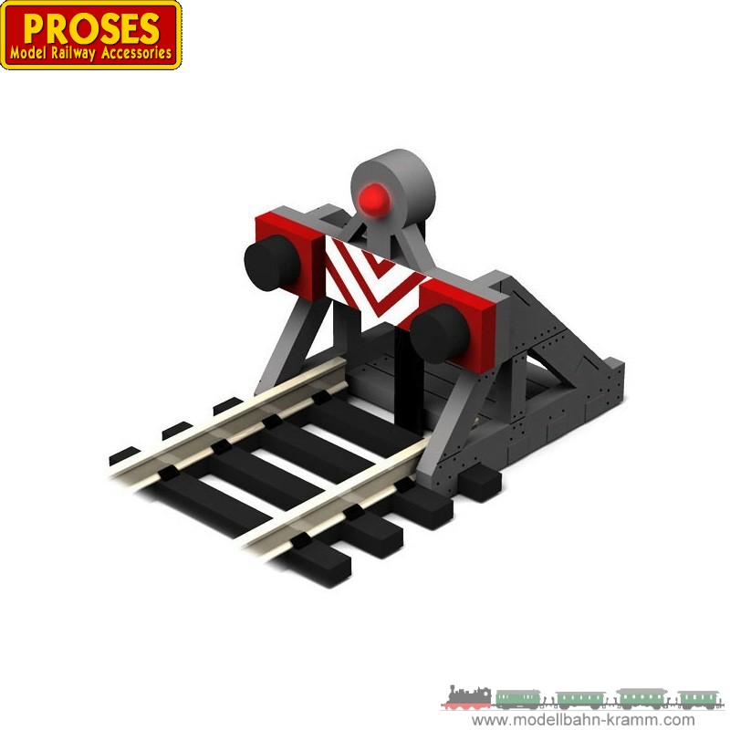 Proses PBFH010, EAN 2000008637091: H0 2x Prellbock, beleuchtet