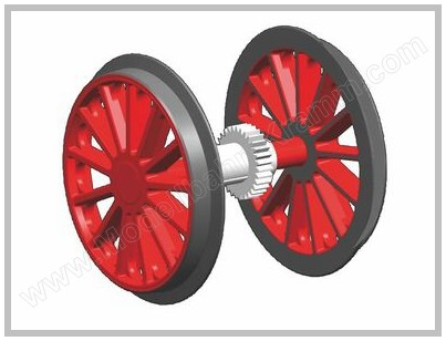 Piko 36178, EAN 4015615361787: G Radsatz verchromt mit Zahnrad für BR 194