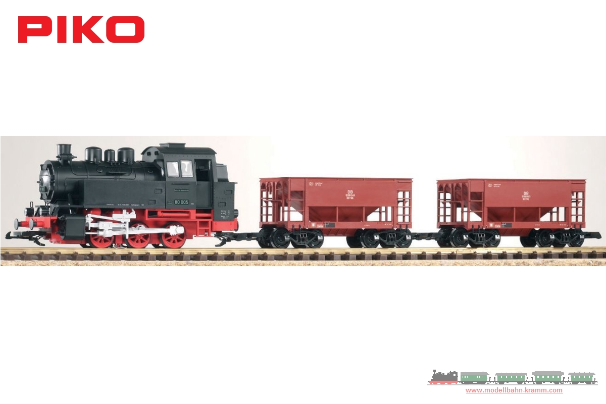 Piko 37100, EAN 4015615371007: G Start-Set Güterzug BR 80 + 2 Schüttgutwagen