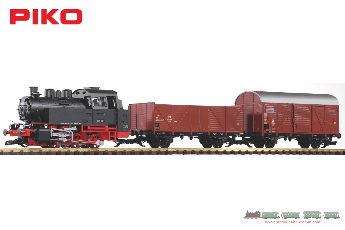 Piko 37120, EAN 4015615371205: G Start-Set Güterzug BR 80 (inkl. Sound+Dampf)
