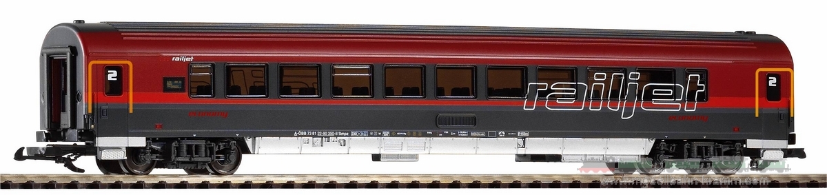 Piko 37665, EAN 4015615376651: G Personenwagen 2. Klasse Railjet ÖBB VI
