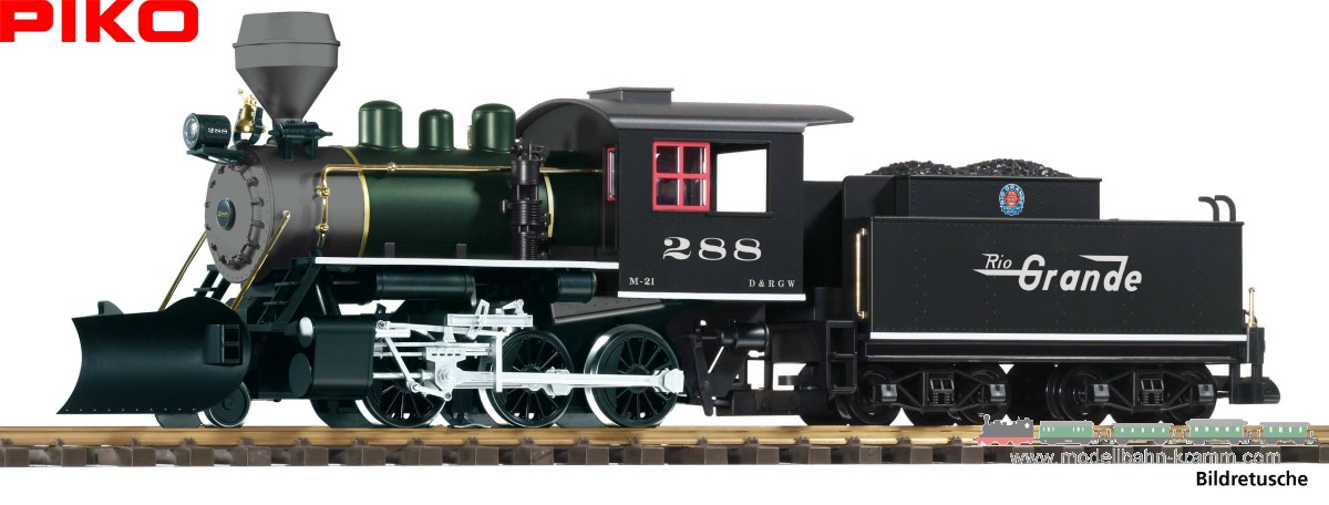 Piko 38270, EAN 4015615382706: G Sound Dampflok mit Tender Mogul D&RGW 15 Years PAM, RC