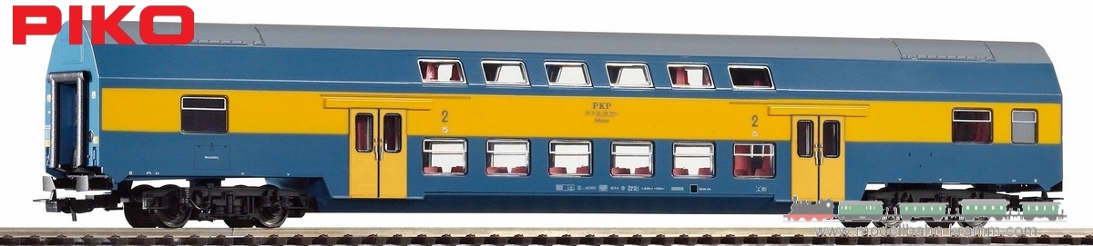 Piko 53115, EAN 4015615531159: H0 DC Doppelstockwagen 2. Klasse PKP