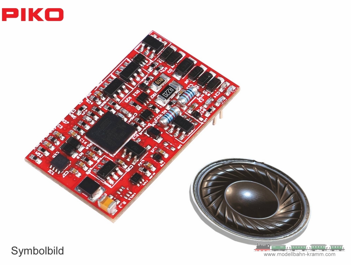 Piko 56539, EAN 4015615565390: PIKO SmartDecoder XP 5.1 S V200 DR mit Schalldämpfer PluX22 inkl. Lautsprecher