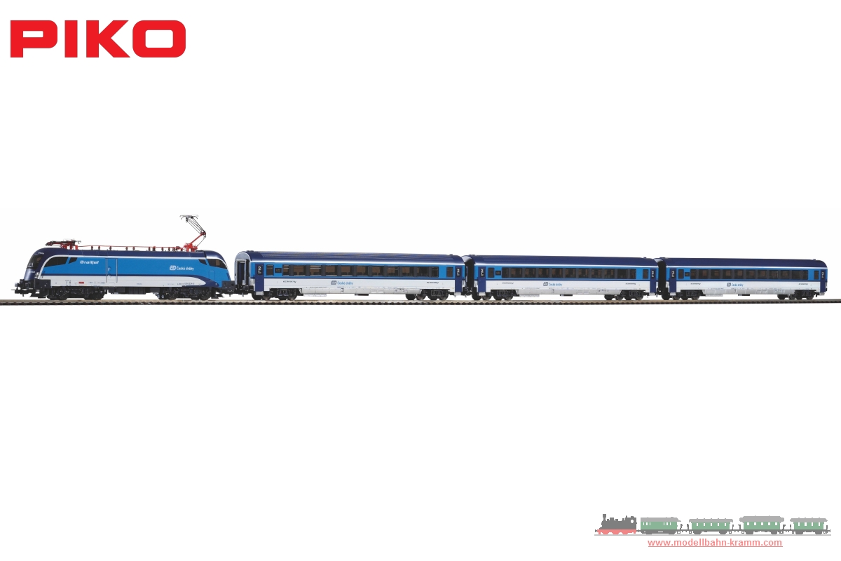 Piko 57179, EAN 4015615571797: H0 DC analog Start-Set mit Bettung Rail Jet CD