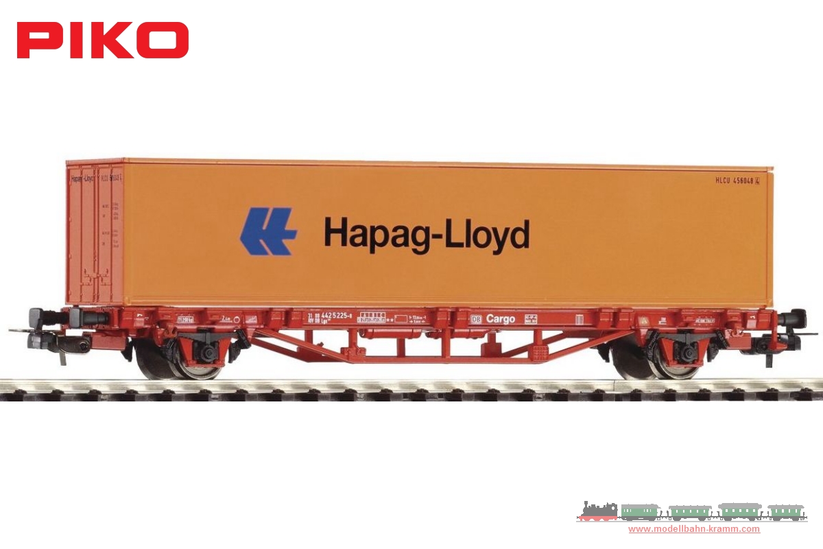 Piko 57700, EAN 4015615577003: H0 DC Containertragwagen DB AG V 1x40´ Container Hapag-Lloyd