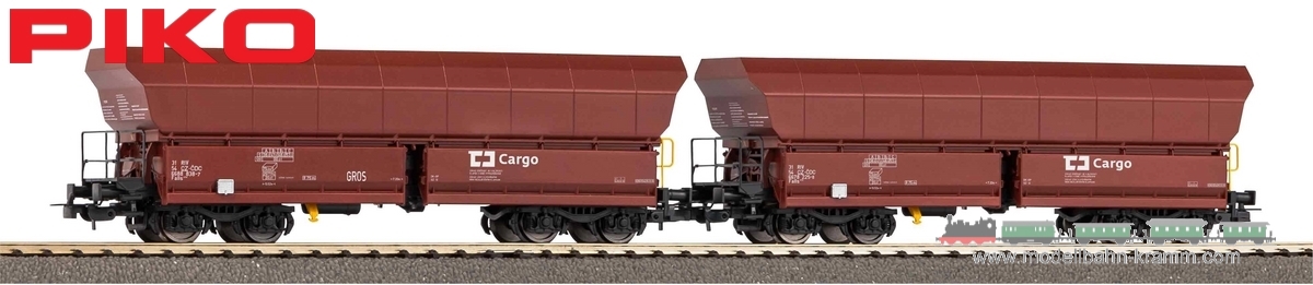 Piko 58291, EAN 4015615582915: H0 DC 2er Set Schüttgutwagen Falns CD Cargo VI