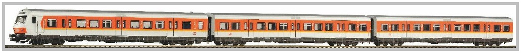 Piko 58388, EAN 4015615583882: H0 DC 3er Set x-Wagen S-Bahn Nürnberg mit Steuerwagen DB IV