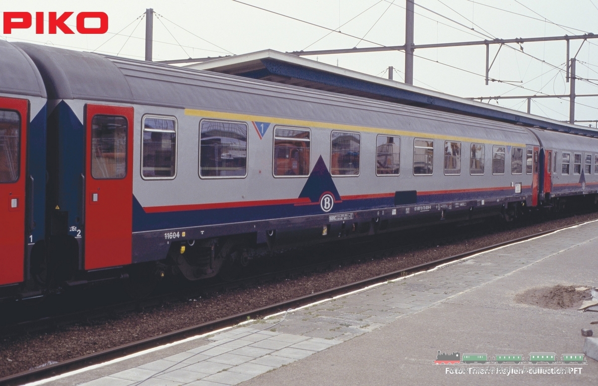 Piko 58541, EAN 4015615585411: H0 DC Schnellzugwagen Eurofima 1. Klasse SNCB V