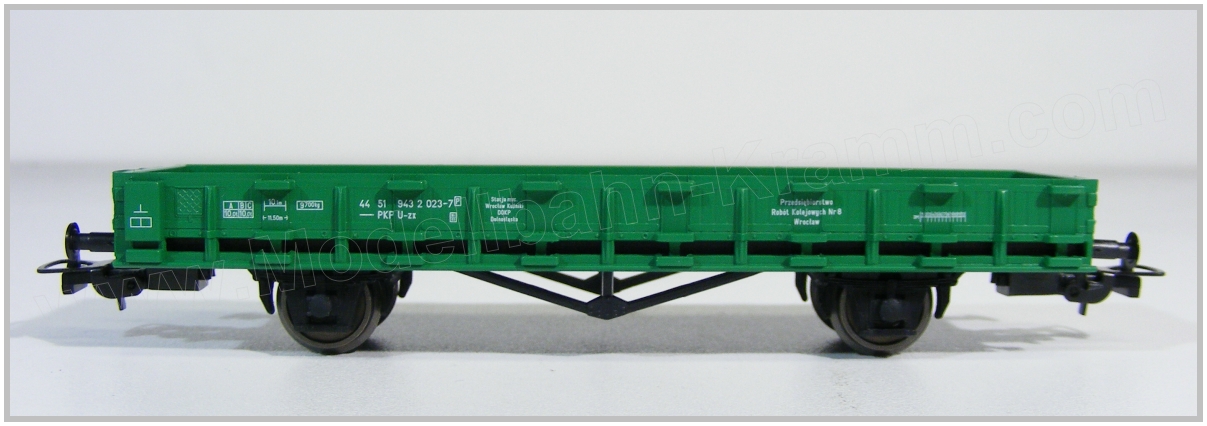 Modellbahn-Kramm: Piko 58726 H0 DC Niederbordwagen U-zx PKP IV